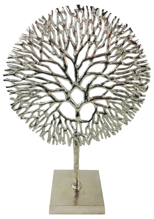 Silver Coral Sculpture