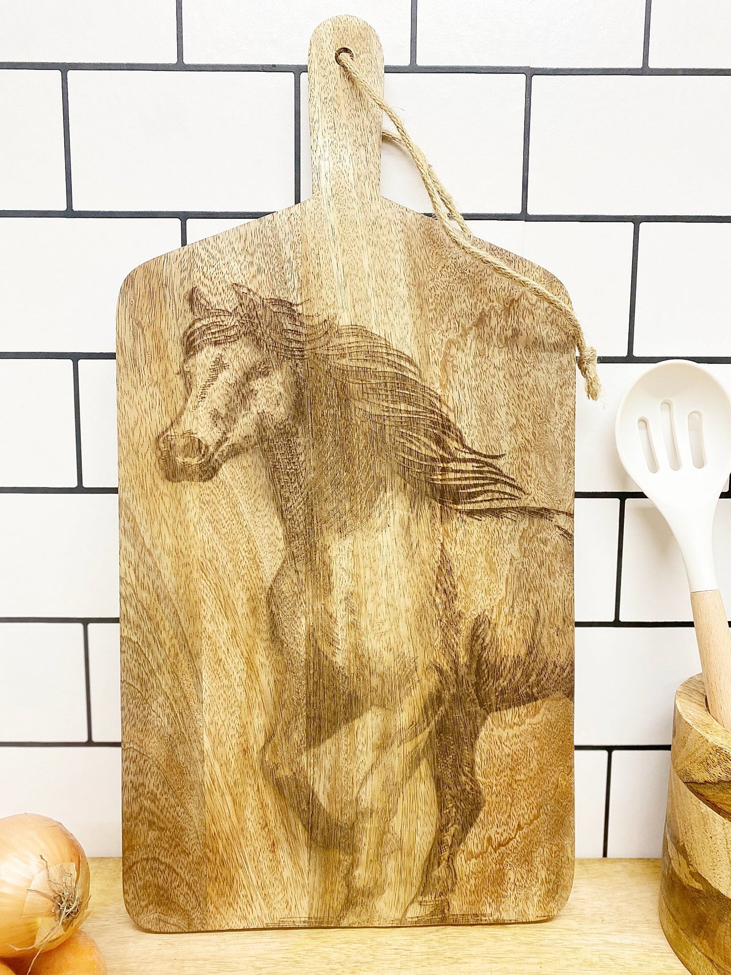 Engraved Horse Chopping Board