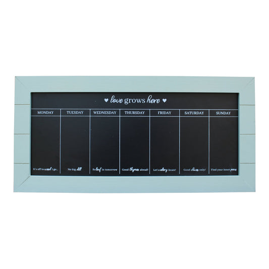 67x32 Chalkboard Week Planner, Green