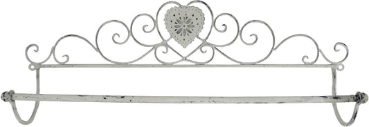 Grey Heart Wall Hanging Towel Rail